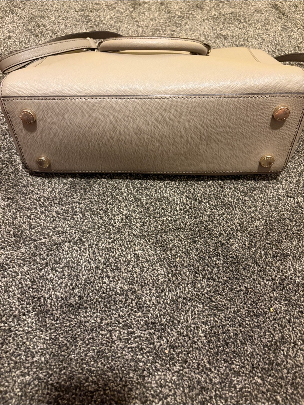 Michael Kors Taupe Saffiano Satchel with Gold Hardware with matching wallet - Picture 8 of 16
